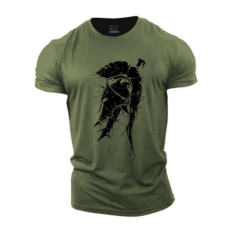 T-shirts graphiques Spartan rétro en coton