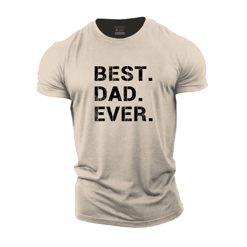 Cotton Men's Best Dad Ever Graphic T-shirts