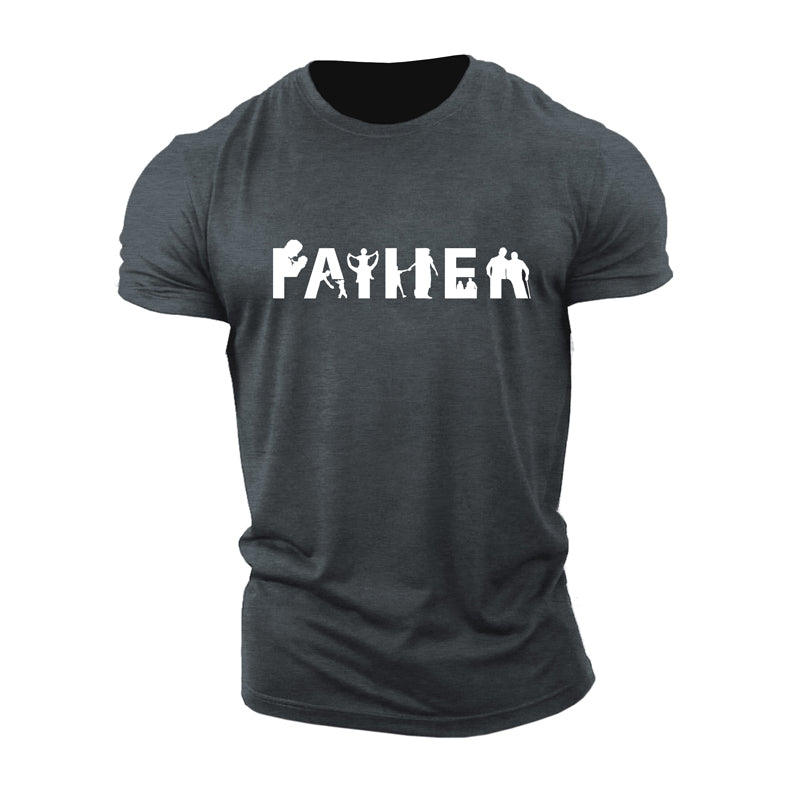 Cotton Father's Day Graphic T-shirts