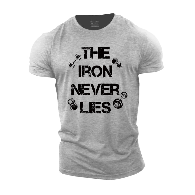 Cotton The Iron Never Lies Graphic Men's T-shirts