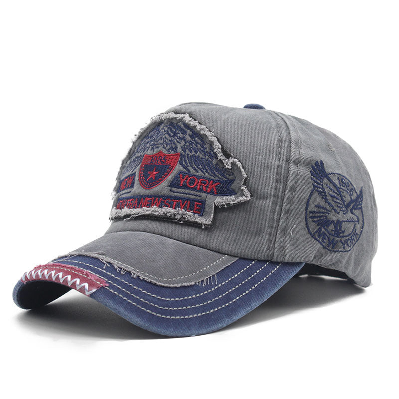 Fashion Washed Distressed Embroidery Baseball Cap Embroidery