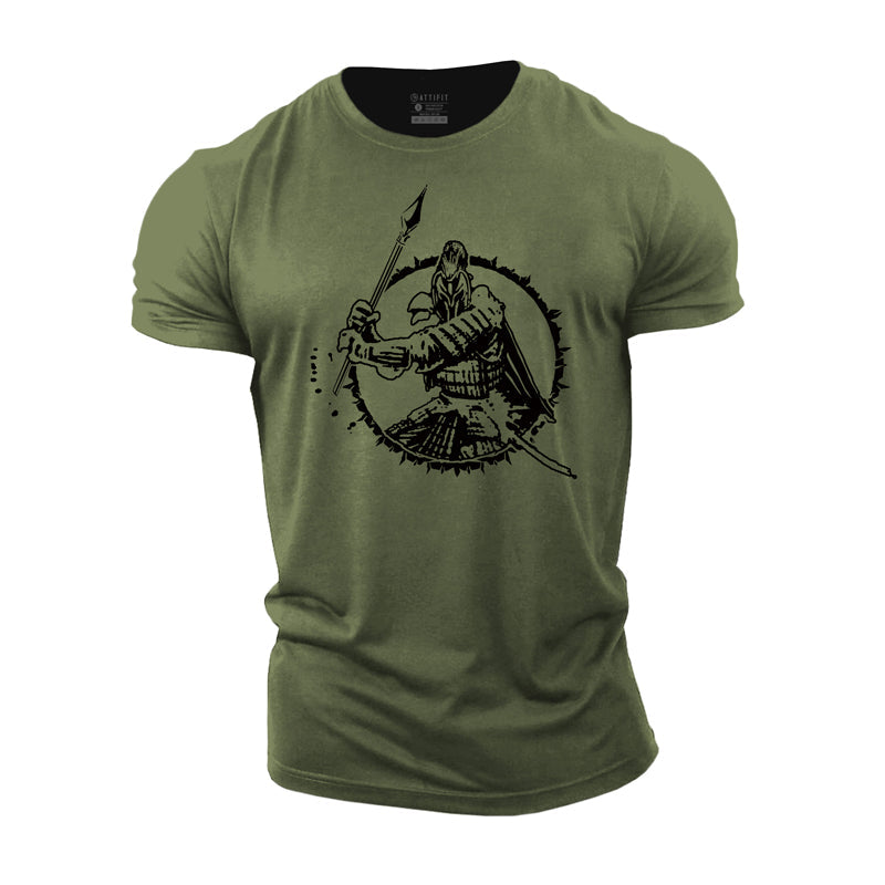 Cotton Spartan Warrior Workout Men's T-shirts