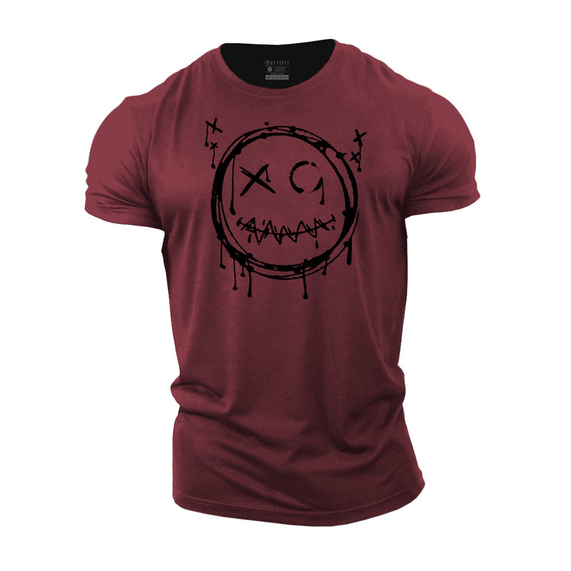 Cotton Funny Smile Graphic Men's T-shirts