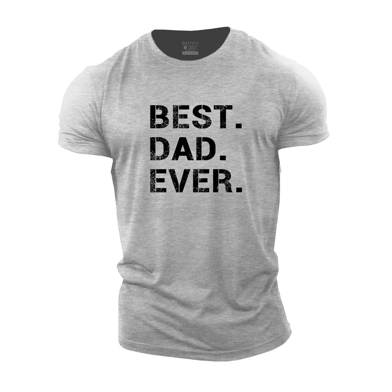 Cotton Men's Best Dad Ever Graphic T-shirts