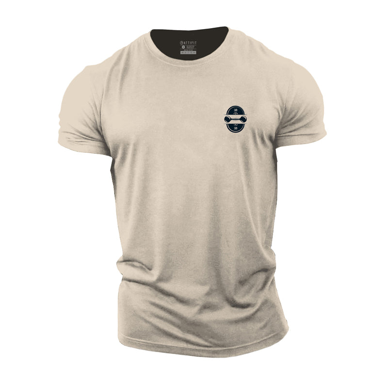 Cotton Small Barbell Graphic T- shirts