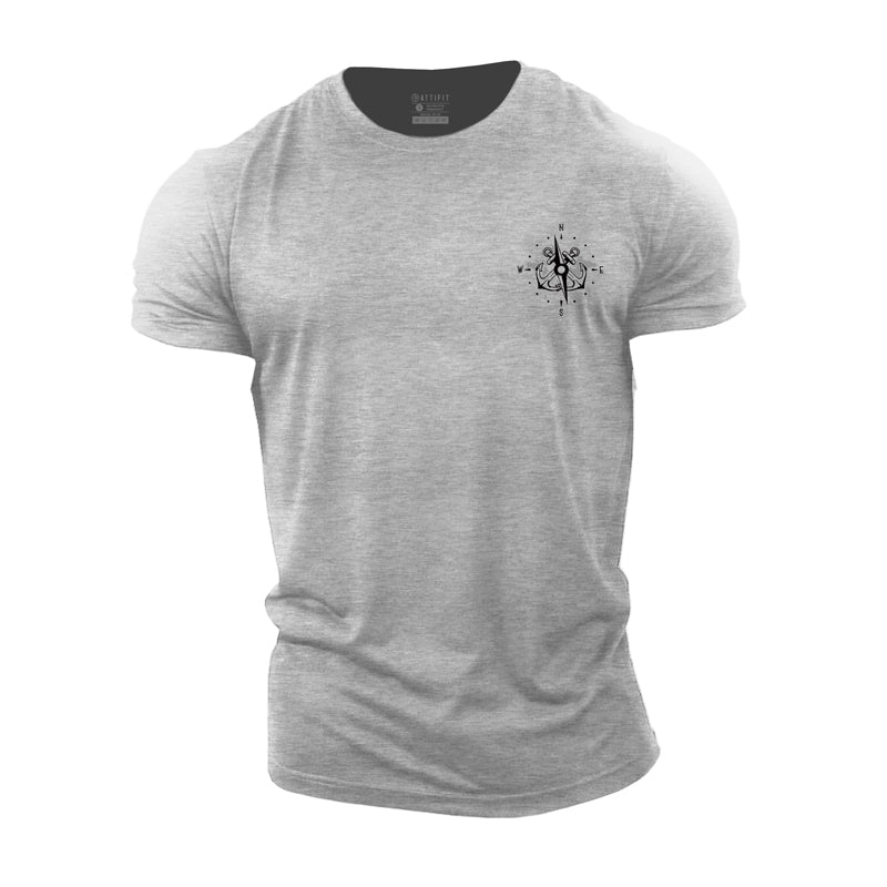 Cotton Seamark Graphic Men's Fitness T-shirts