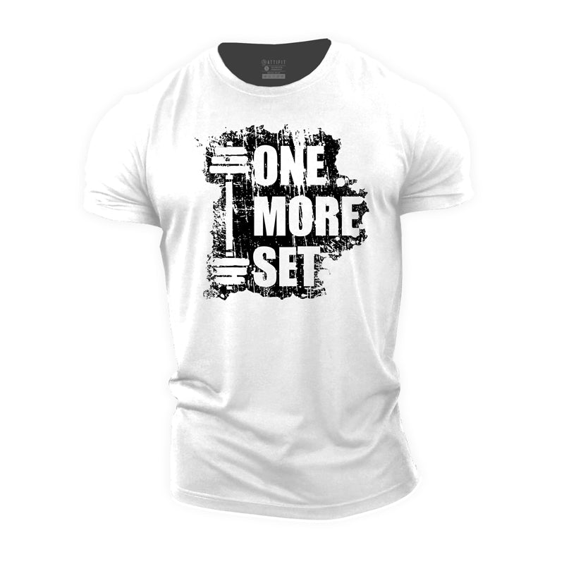 T-shirts en coton One More Set Graphic pour hommes