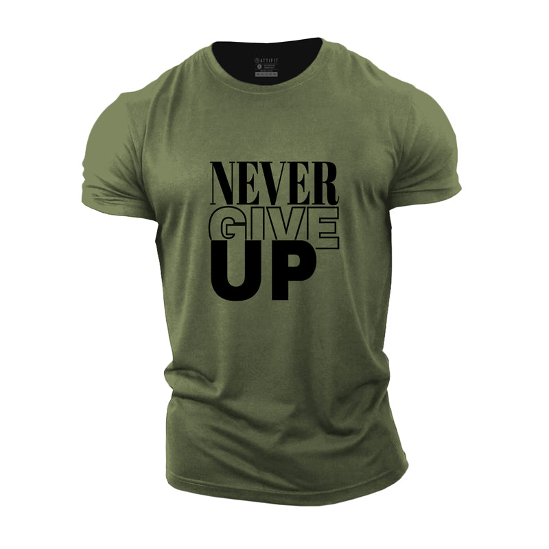 Cotton Never Give Up Grafik-T-Shirts