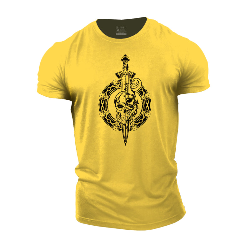 Cotton Viking Warrior Graphic Men's T-shirts