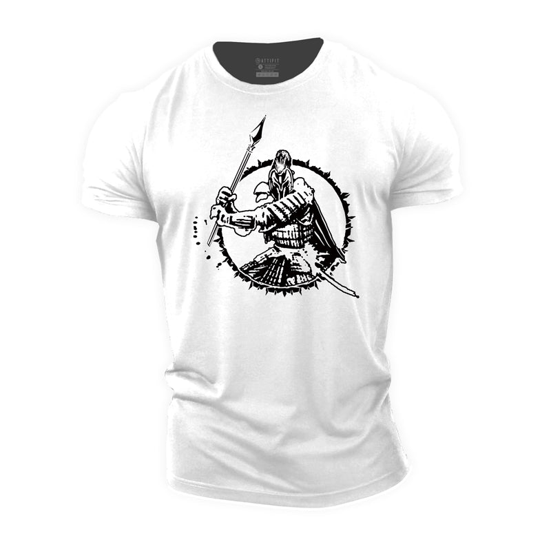 Cotton Spartan Warrior Workout Men's T-shirts