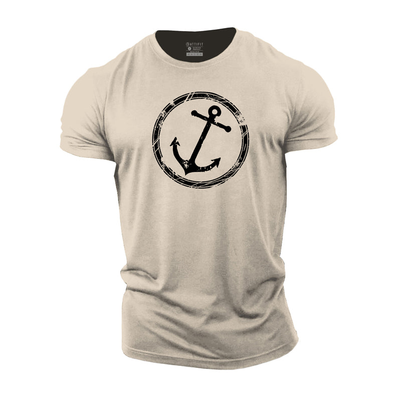 Cotton Anchor Graphic Men's Fitness T-shirts