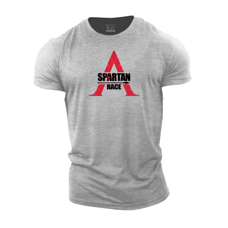Cotton Spartan Race Graphic Men's T-shirts