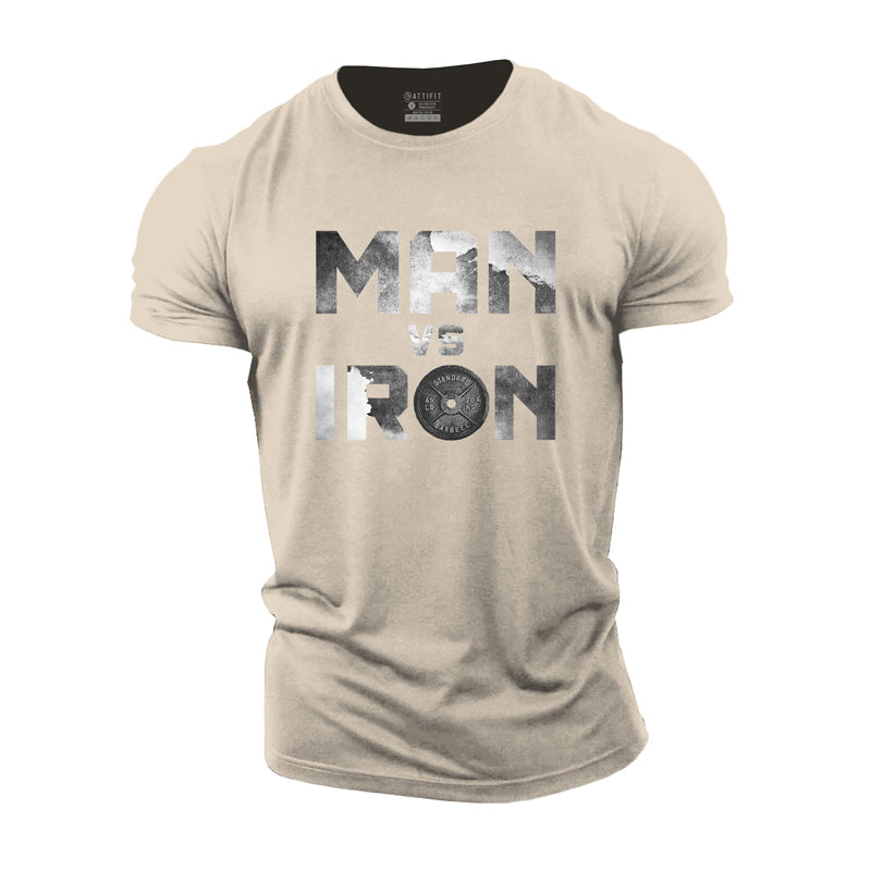 Cotton Men Vs Iron Workout T-shirts