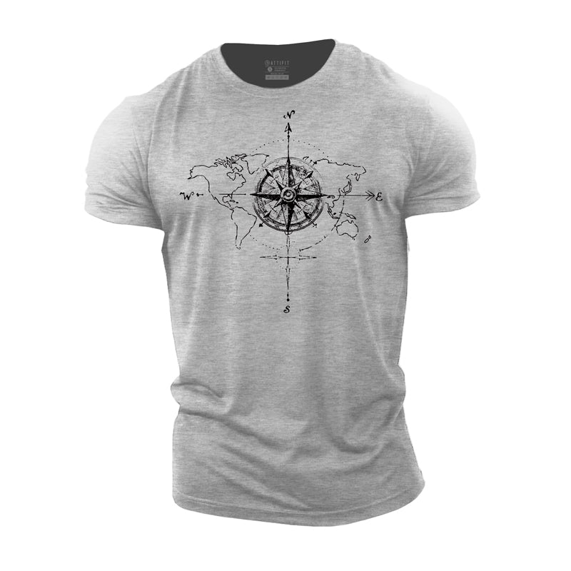 T-shirts pour hommes en coton Compass Graphic