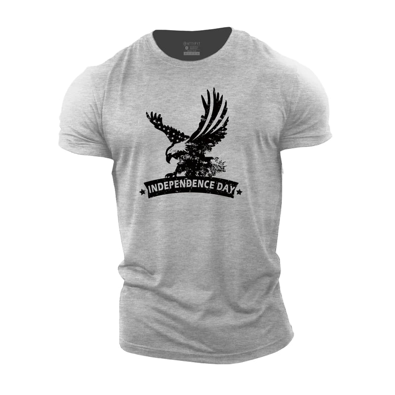 Cotton Independence Day Eagle Pattern T-shirts