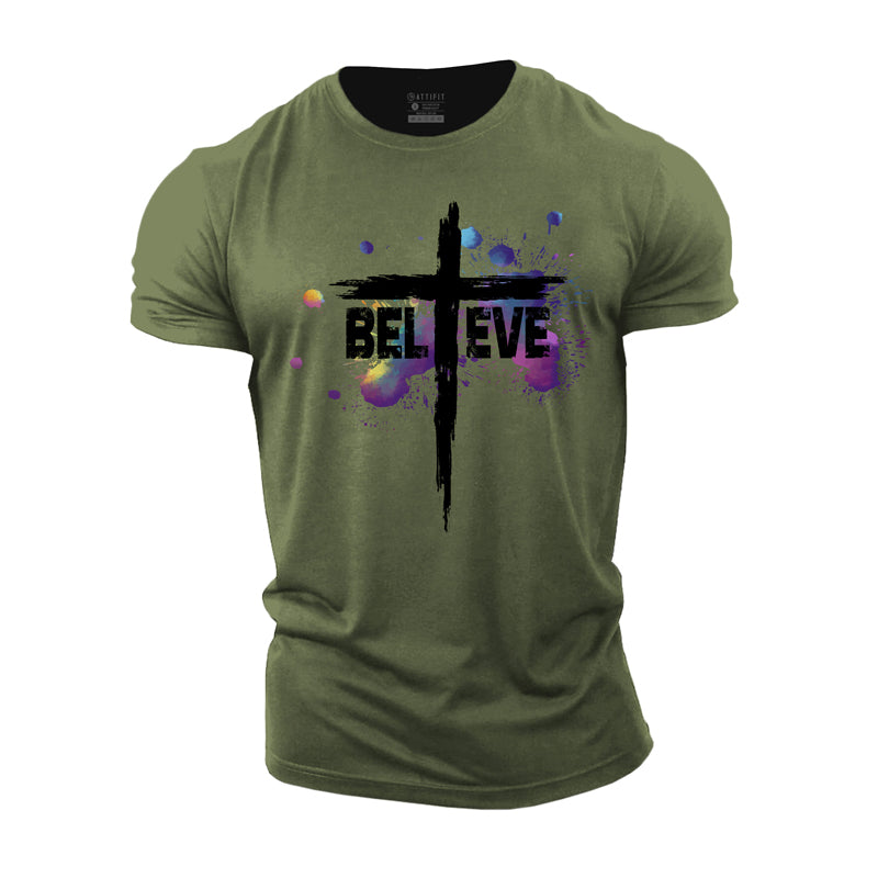 Cotton Believe Graphic Men's T-shirts
