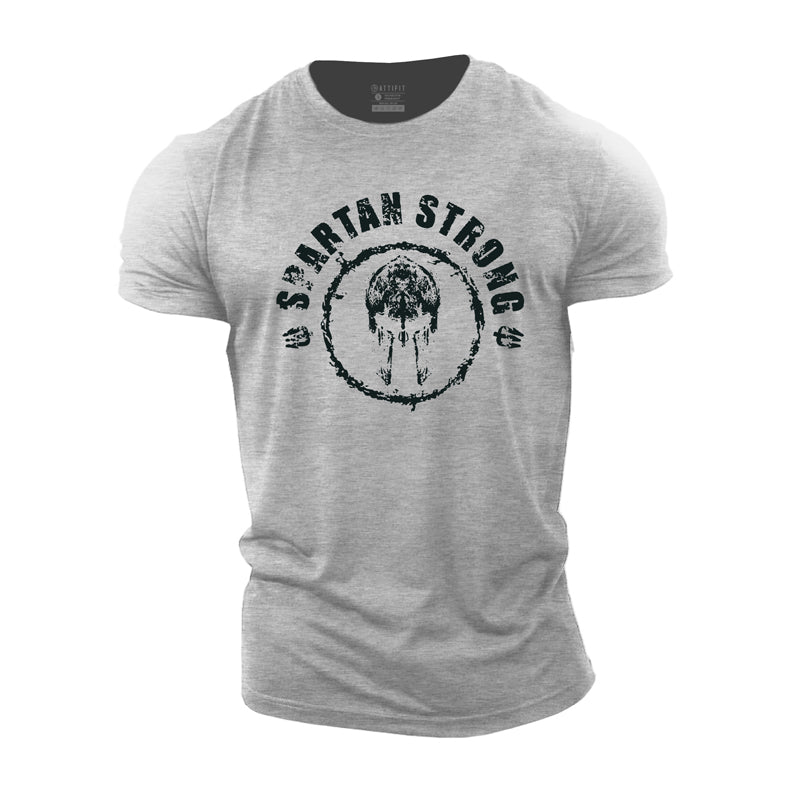Cotton Spartan Strong Graphic Men's T-shirts