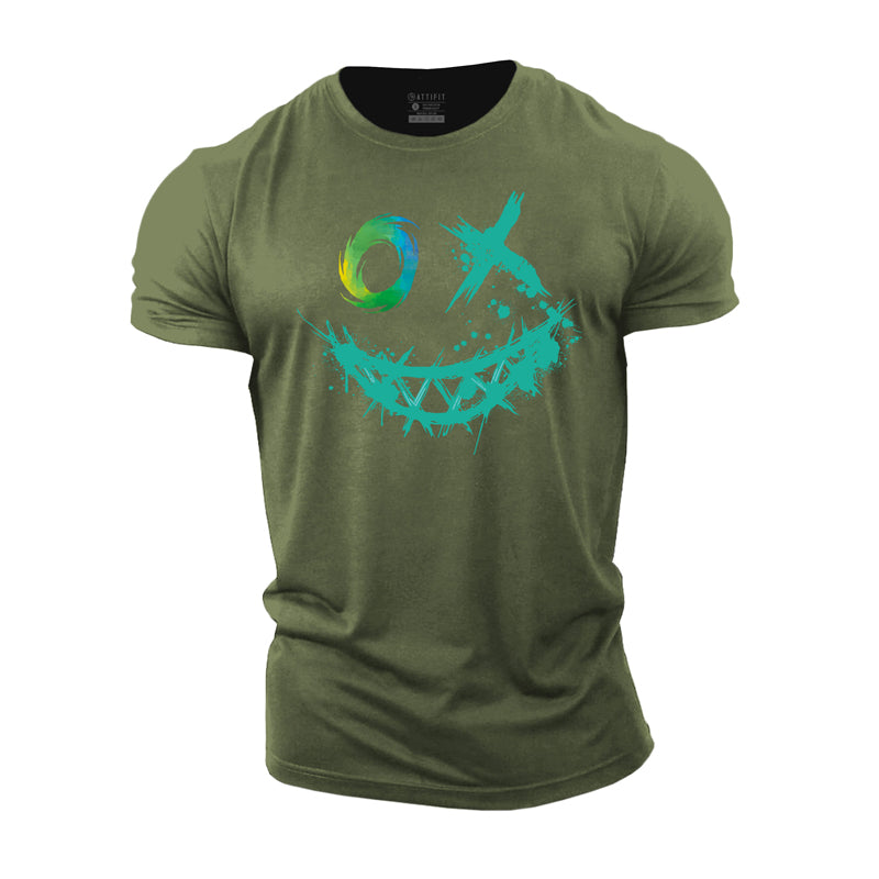 Cool Smile Graphic Herren-T-Shirts aus Baumwolle