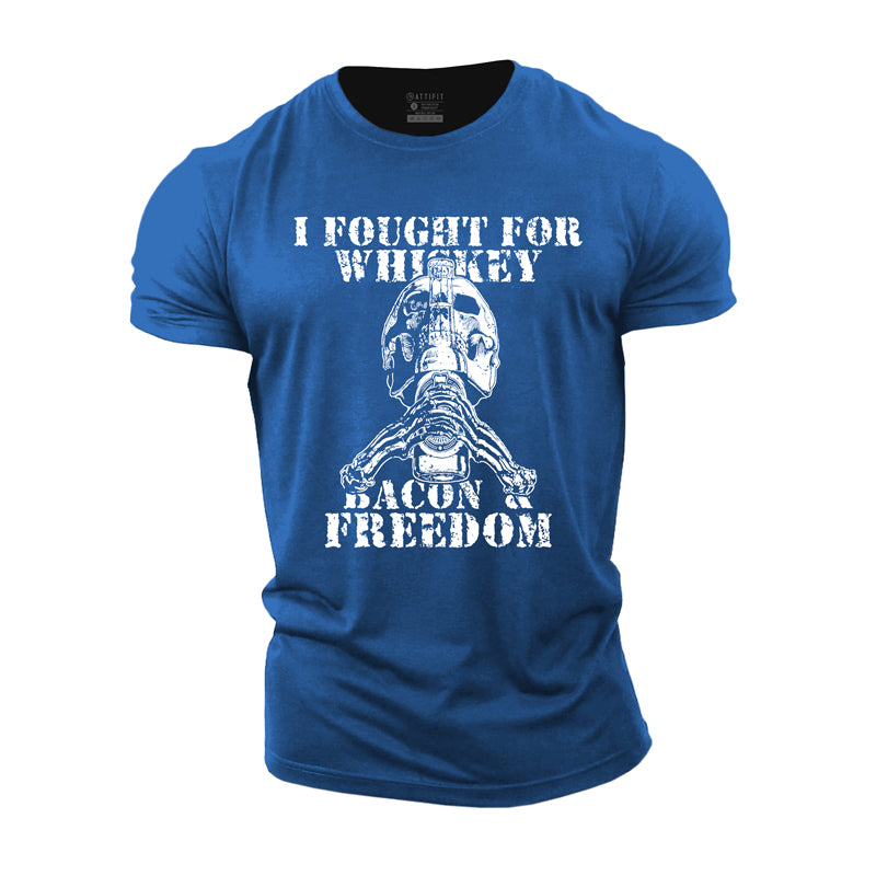 Cotton I Fought For Whiskey Graphic Men's T-shirts