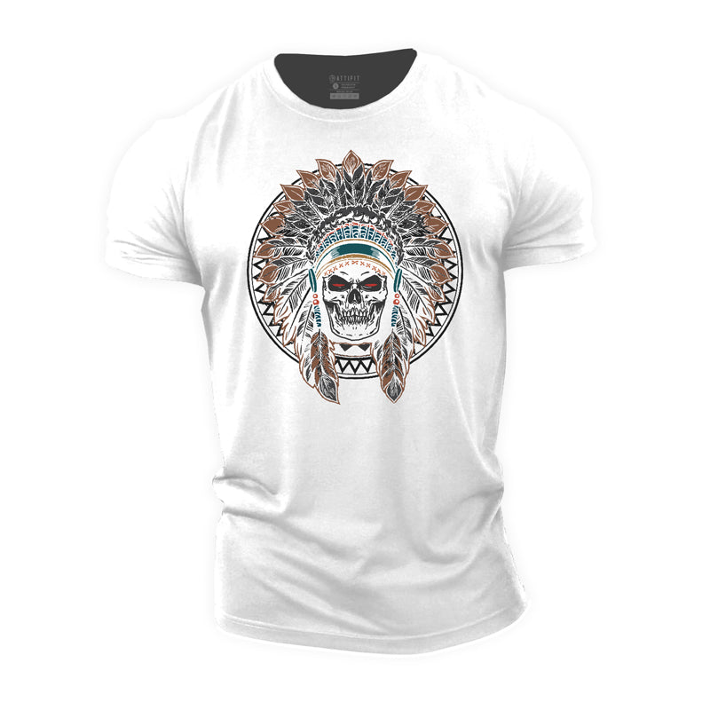 Cotton Indian Skeleton Graphic Fitness T-shirts