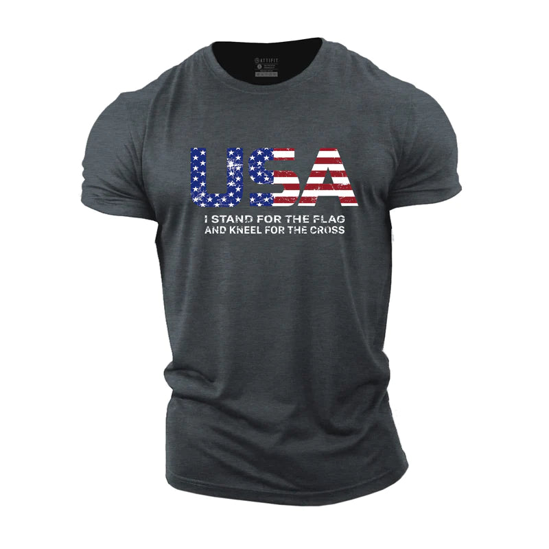 T-shirts en coton à motif du jour de l'indépendance des États-Unis