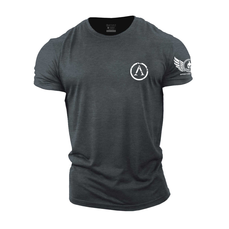 Baumwoll-T-Shirts mit Spartan-Brassard-Grafik