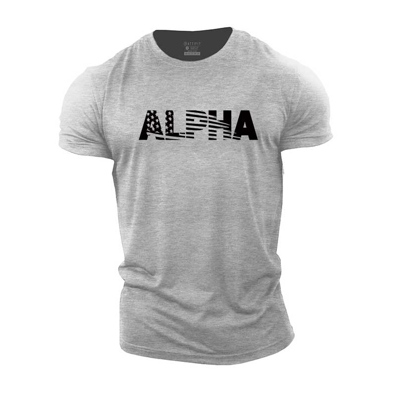 Cotton Alpha Pattern T-shirts