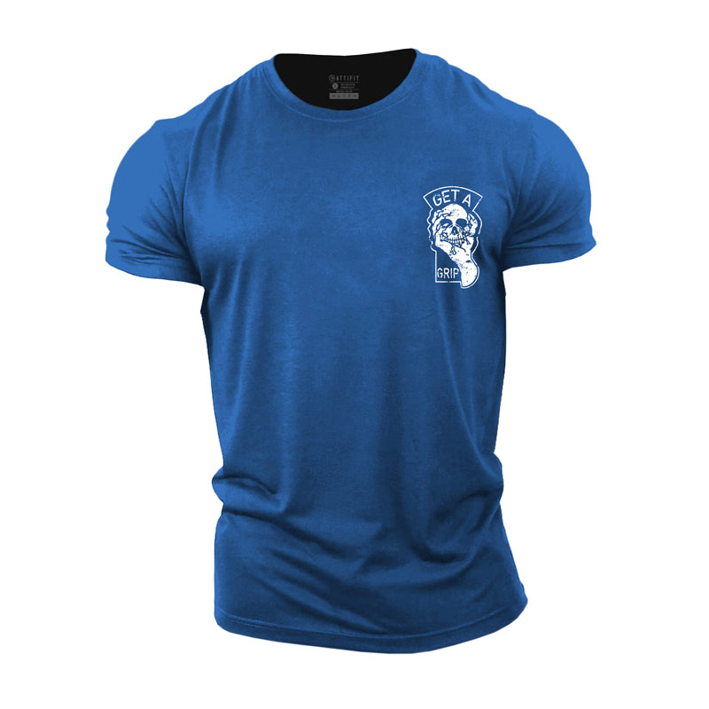 Cotton Get A Grip Graphic Men's T-shirts