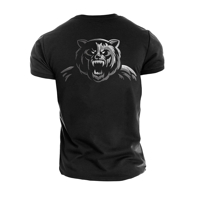 Baumwoll-T-Shirts mit Fierce Bear-Grafik für Herren