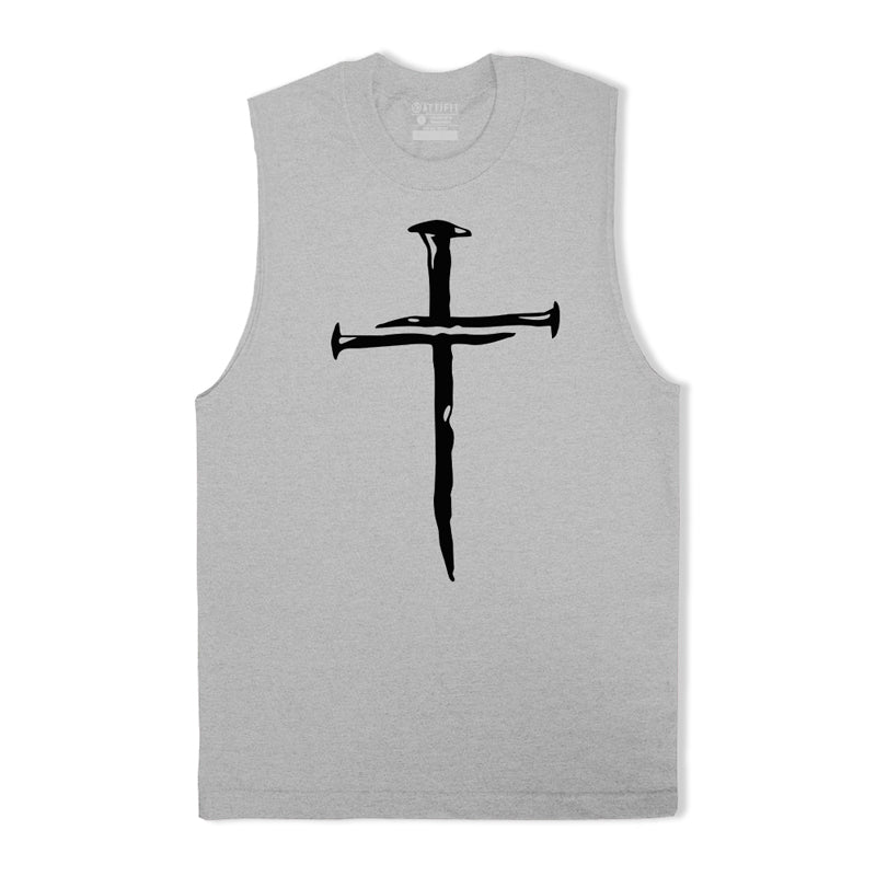 Cotton Cross Graphic Workout Tank Top