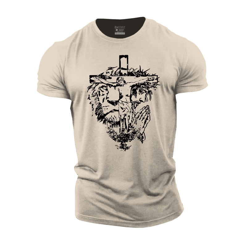 Cotton Love And Peace Graphic Men's T-shirts