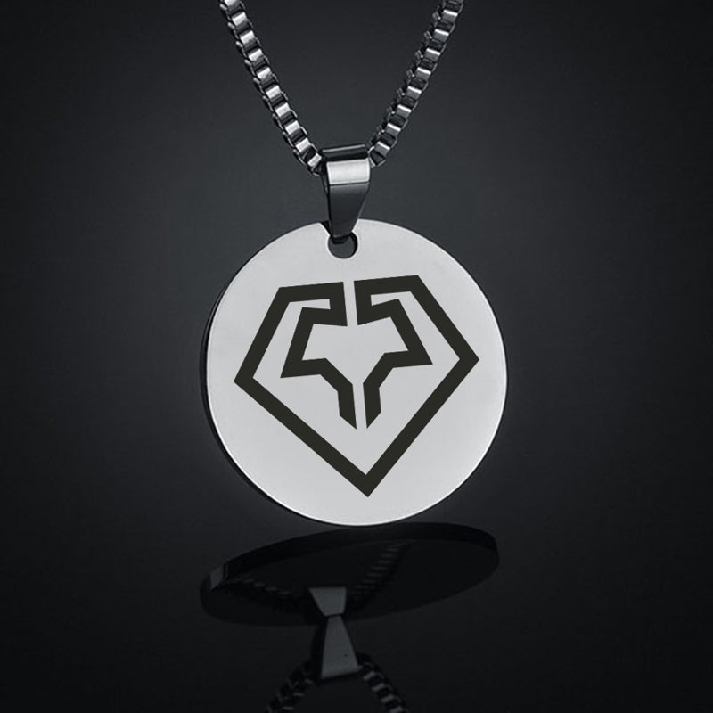 Diamond Graphic Titanium Steel Fitness Necklace