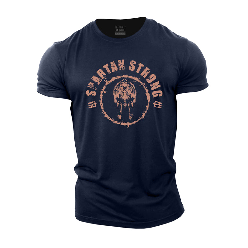 Spartan Strong Graphic Herren-T-Shirts aus Baumwolle