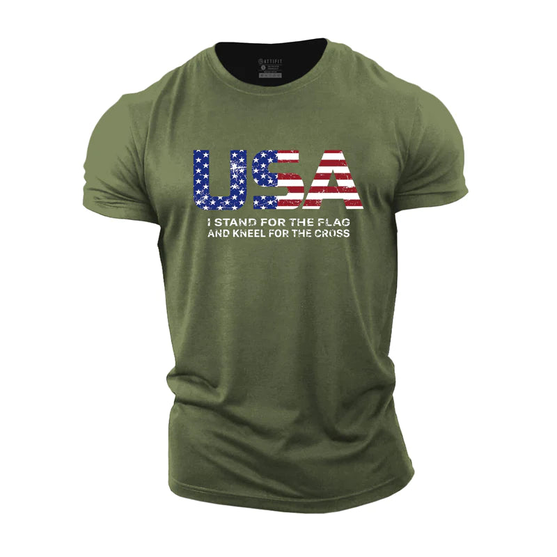 Cotton USA Independence Day Pattern T-shirts