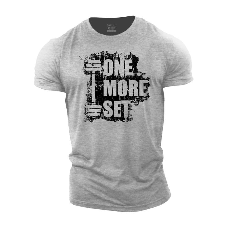 T-shirts en coton One More Set Graphic pour hommes
