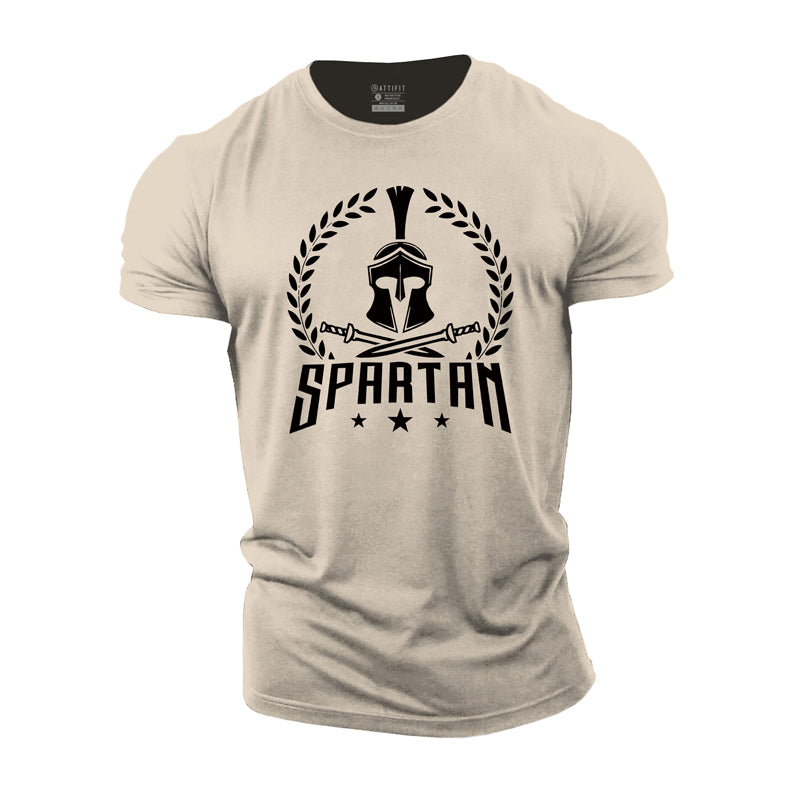 T-shirts de fitness en coton Spartan Graphic pour hommes