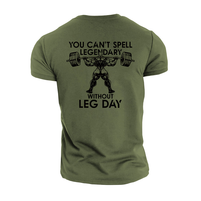 Baumwoll-Leg-Day-Grafik-T-Shirts