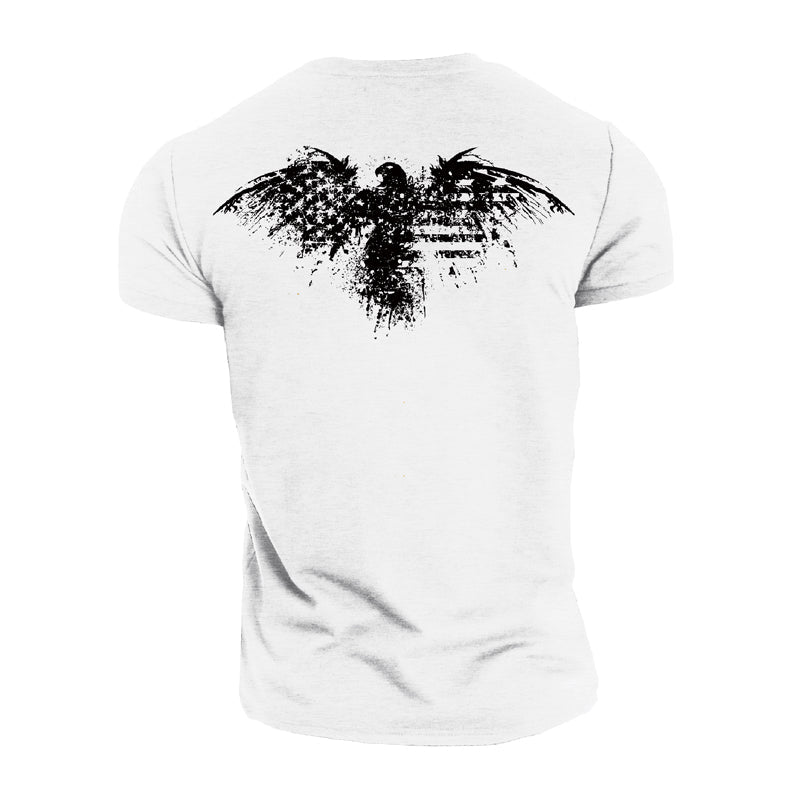 Patriotische T-Shirts mit Adlerflügeln aus Baumwolle