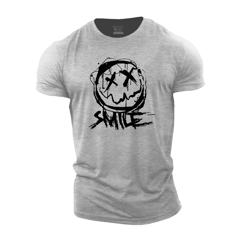 Cotton Smile Graphic Men's Fitness T-shirts