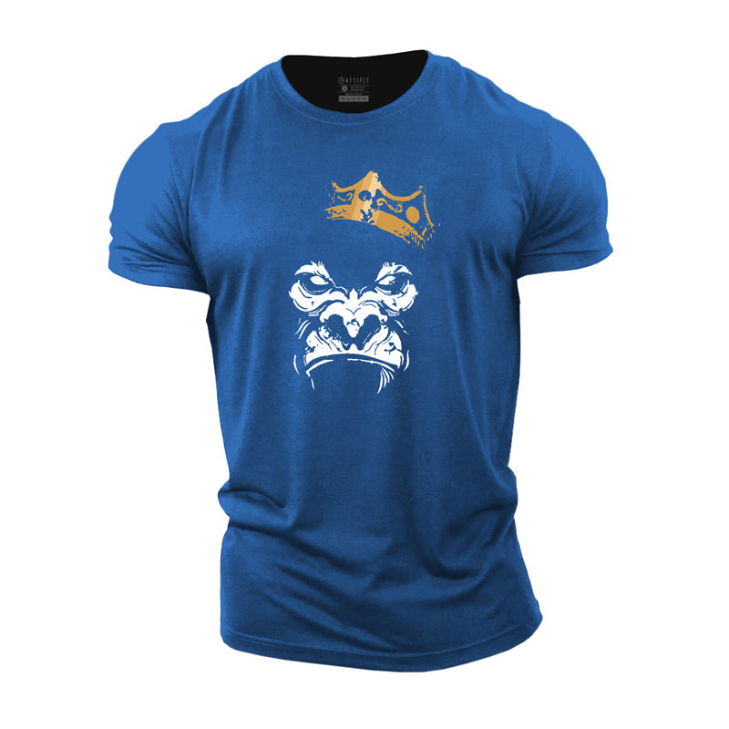 Cotton Beast King Graphic Workout Men's T-shirts