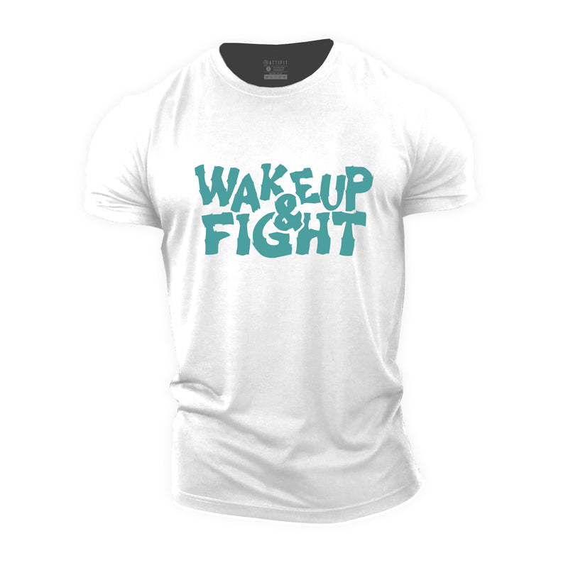 Cotton Wakeup Fight Graphic T-shirts