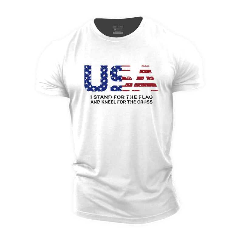 Baumwoll-T-Shirts mit USA-Unabhängigkeitstag-Muster